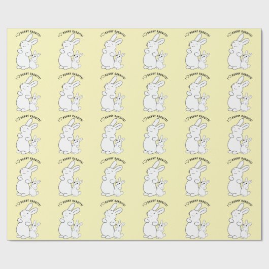Papier Cadeau Rabbit Lovers (Plat)