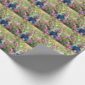 Papier Cadeau Rabbit Manger Pétunia Rose Fleurs (Coin)