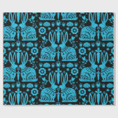 Papier Cadeau Rabbit Nordic Scandinavian Folk Art (Plat)