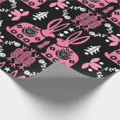 Papier Cadeau Rabbit Nordic Scandinavian Folk Art (Coin)