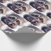 Papier Cadeau Raccoon boisé animaux forêt amis (Coin)