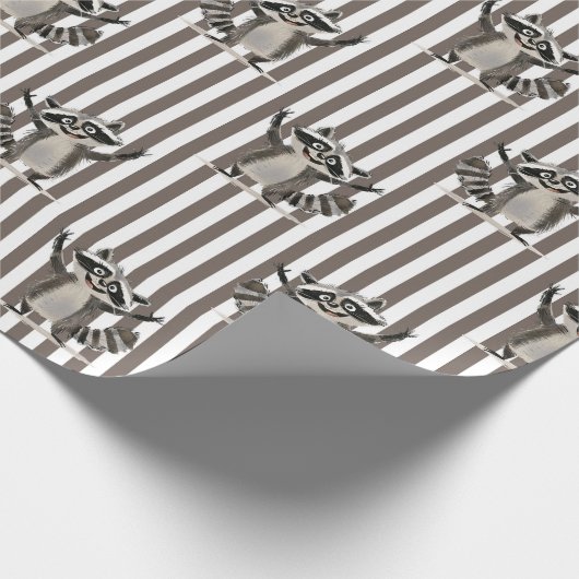 Papier Cadeau Raccoon brun énorme échelle pour artisanat ou cade (Coin)