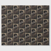 Papier Cadeau Raccoons Brown Cute Tree (Plat)