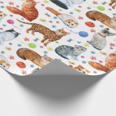 Papier Cadeau Races de chats (Coin)