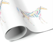 Papier Cadeau Races de cheval (Coin rond)