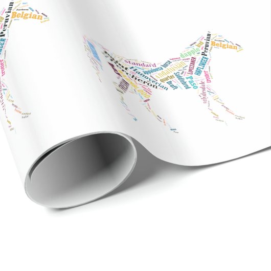 Papier Cadeau Races de cheval (Coin rond)