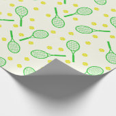 Papier Cadeau Racket de tennis et balles (Coin)