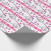 Papier Cadeau Rackets de Badminton (Coin)
