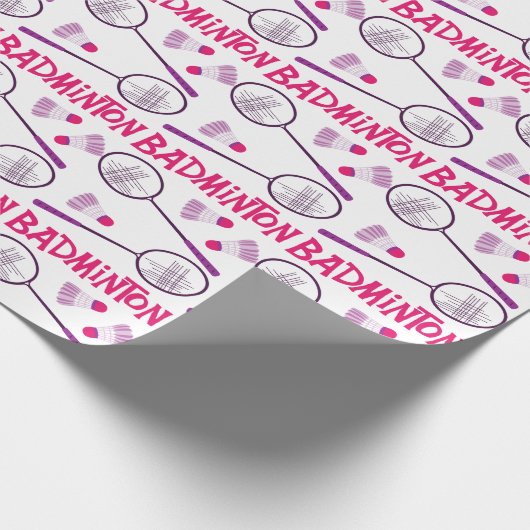 Papier Cadeau Rackets de Badminton (Coin)