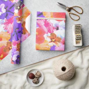 Papier Cadeau "Radiance en fleur : Hibiscus en verre tendu