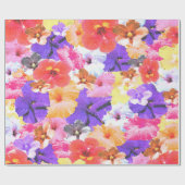 Papier Cadeau "Radiance en fleur : Hibiscus en verre tendu (Plat)