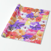 Papier Cadeau "Radiance en fleur : Hibiscus en verre tendu (Déroulé)