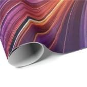 Papier Cadeau Radiant orange purple (Coin rond)