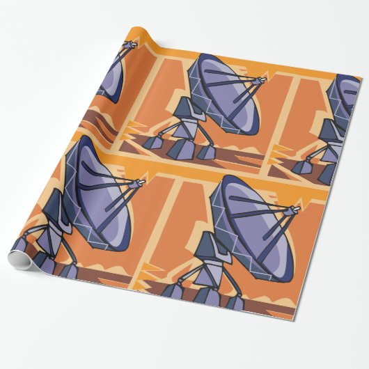 Papier Cadeau Radiotélescope spatial (Déroulé)