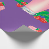 Papier Cadeau Rafraîchir Berry Smoothie Boisson Rose