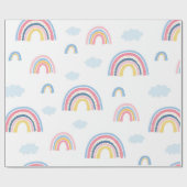 Papier Cadeau Rainbot Boho Rose Bleu Jaune Plat (Plat)