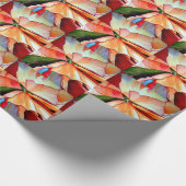 Papier Cadeau Rainbow Begonia flower watercolour original (Coin)