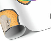 Papier Cadeau Rainbow Bite Me Badger Crâne (Coin rond)