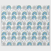 Papier Cadeau Rainbow Boho 1er anniversaire Baby shower garçon (Plat)