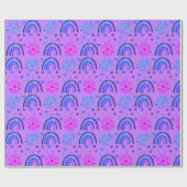 Papier Cadeau Rainbow Boho Birthday Baby shower Girl (Plat)