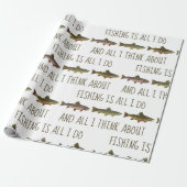 Papier Cadeau Rainbow Brown Brook Trout Fishing Quote (Déroulé)