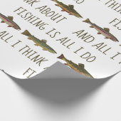 Papier Cadeau Rainbow Brown Brook Trout Fishing Quote (Coin)