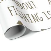 Papier Cadeau Rainbow Brown Brook Trout Fishing Quote (Coin rond)