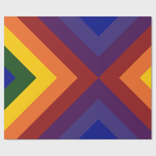 Papier Cadeau Rainbow Chevrons (Plat)