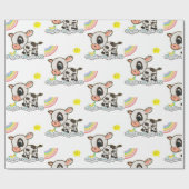 Papier Cadeau Rainbow Clouds Butterfly Wrapping Paper Cow (Plat)