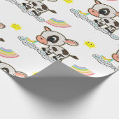 Papier Cadeau Rainbow Clouds Butterfly Wrapping Paper Cow (Coin)