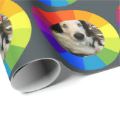 Papier Cadeau Rainbow Color Wheel (Coin rond)