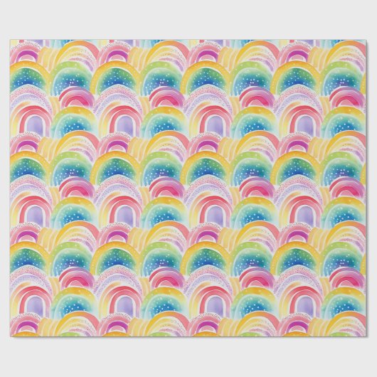 Papier Cadeau Rainbow Colors Pattern (Plat)