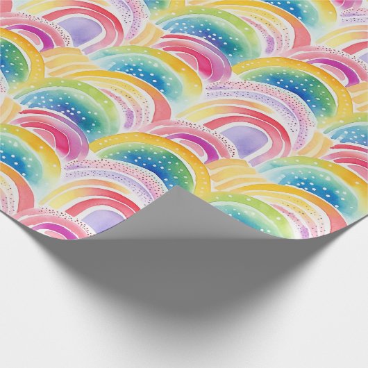 Papier Cadeau  Rainbow Colors Pattern  (Coin)