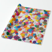 Papier Cadeau Rainbow Confetti papier d'enveloppement d'annivers (Déroulé)