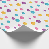 Papier Cadeau Rainbow Confetti Pois fête d'anniversaire (Coin)
