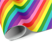 Papier Cadeau Rainbow Gay Pride LGBT Original 8 Stripes (Coin rond)