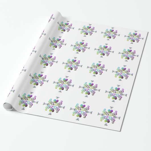 Papier Cadeau Rainbow Heart et Lily (Déroulé)
