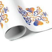 Papier Cadeau Rainbow Heart et Lily (Coin rond)