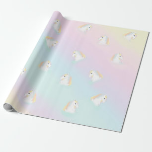 Papier Cadeau Rainbow Horse Unicorn Equestrium Girly