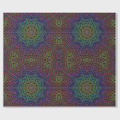 Papier Cadeau Rainbow Kaleidoscope Coeurs Motif papier d'envelop (Plat)