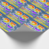 Papier Cadeau Rainbow Look "25" & "HAPPY BANTHDAY", Nuages, Sky (Coin)