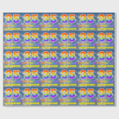 Papier Cadeau Rainbow Look "35" & "HAPPY BANTHDAY", Nuages, Sky (Plat)
