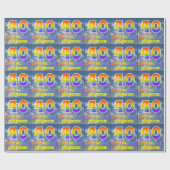 Papier Cadeau Rainbow Look "40" & "HAPPY BANTHDAY", Nuages, Sky (Plat)