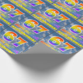 Papier Cadeau Rainbow Look "67" & "HAPPY BANTHDAY", Nuages, Sky (Coin)