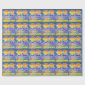 Papier Cadeau Rainbow Look "92" & "HAPPY BANTHDAY", Nuages, Sky (Plat)