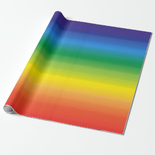 Papier Cadeau Rainbow Ombre Moderne brillant Gras Pride