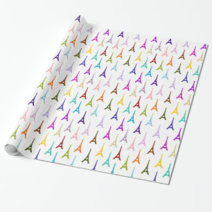 Papier Cadeau Rainbow Paris Tour Eiffel motif