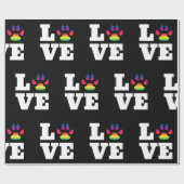 Papier Cadeau Rainbow paw (Plat)