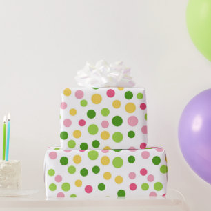Papier Cadeau Rainbow Polkadot Motif coloré