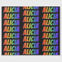 Rainbow Prénom "ALICIA"; Amusant et coloré